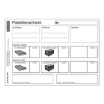 Palettenschein Lademittelnachweis DIN A5 quer Block á 25 Satz 4-fach