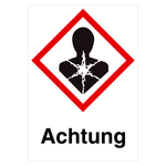 GHS-Symbol GHS08 Gesundheitsgefahr - Achtung 105 x 148 mm Einzeletikett