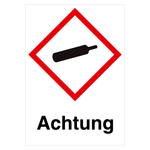 GHS-Symbol GHS04 Gasflasche - Achtung 148 x 210 mm 10er Pack