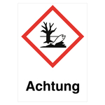 GHS-Symbol GHS09 Umwelt - Achtung 18 x 26 mm 100er Rolle
