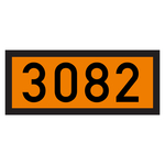 Warntafel 3082, orange, Folie, 300 x 120 mm, Einzeletikett