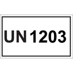 Gefahrzettel mit UN 1203, Folie, 100 x 60 mm, 500 Stück/Rolle