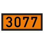 Warntafel 3077, orange, Folie, 300 x 120 mm, Einzeletikett