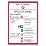 Brandschutzordnung DIN 14096 Teil A aus Kunststoff 210 x 297 mm
