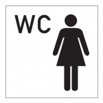 WC Schild Damen - Folie 300 mm