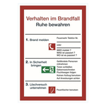 Verhalten im Brandfall - Ruhe bewaren in verschiedenen Materialien