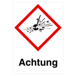 GHS-Symbol explosive Stoffe - Achtung