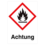 GHS-Symbol entzündbare Stoffe - Achtung