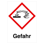 GHS-Symbol Hautätzend - Gefahr