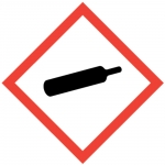 GHS-Symbol 04 Gasflasche - unter Druck stehende Gase 300 mm x 300 mm Einzeletikett