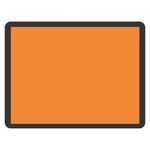 Warntafel blanko ohne Trennlinie, orange, Stahlblech reflektierend ohne Halter, 400 x 300 mm