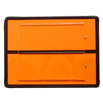 Warntafel blanko, orange mit 8 Leerziffern, Stahlblech reflektierend ohne Halter, 400 x 300 mm