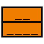 Warntafel mit Eindruck, orange, Stahlblech reflektierend ohne Halter, 400 x 300 mm