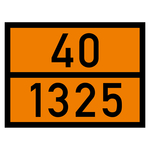 Warntafel 40 1325, orange, 400 x 300 mm in verschiedenen Materialien