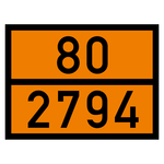 Warntafel 80 2794, orange, 400 x 300 mm in verschiedenen Materialien