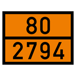 Warntafel 80 2794, orange, Stahlblech reflektierend ohne Halter, 400 x 300 mm