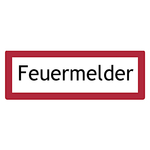 Feuerwehrzeichen Feuermelder DIN 4066
