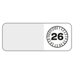 Kabelprüfplakette weiß 50 x 20 mm 2026 aus Folie selbstklebend 5 Stück/Bogen