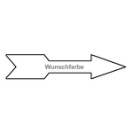 Richtungspfeil rechts links Aufkleber (B x H) 30 x 6 mm Wunschfarbe