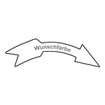 Richtungspfeil Drehrichtung rechts Aufkleber (B x H) 40 x 12 mm Wunschfarbe