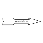 Richtungspfeil rechts links (B x H) 150 x 28 mm Wunschfarbe