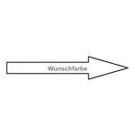 Richtungspfeil rechts links, Folie selbstklebend (B xH) 32 x 6 mm, Wunschfarbe, 100 Stück/Pack