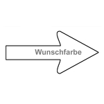 Richtungspfeil (B x H) 104 x 48 mm Wunschfarbe, Verklebungsrichtung frei