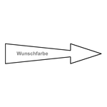 Richtungspfeil rechts links (B x H) 116 x 25 mm Wunschfarbe