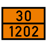 Warntafel 30 1202, orange, Folie reflektierend, 400 x 300 mm, Einzeletikett