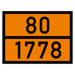Warntafel 80 1778, orange, 400 x 300 mm in verschiedenen Materialien