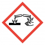 GHS-Symbol 05 Ätzwirkung - Hautätzend 100 mm x 100 mm 500er Rolle