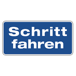 Hinweisschild "Schritt fahren" Aluminium 350 x 170 mm