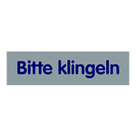 Türhinweisschild "Bitte klingeln" Kunststoff selbstklebend 80 x 20 mm