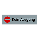 Türhinweisschild "Kein Ausgang" mit Symbol Kunststoff selbstklebend 160 x 40 mm