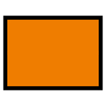 Warntafel blanko ohne Trennlinie, orange, Folie, 400 x 300 mm, Einzeletikett