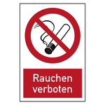 Verbotszeichen Kombischild Rauchen verboten Folie 150 x 200 mm Einzeletikett
