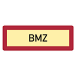 Feuerwehrzeichen BMZ DIN 4066 Folie langnachleuchtend 297 x 105 mm Einzeletikett