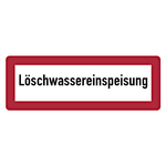 Feuerwehrzeichen Löschwassereinspeisung DIN 4066