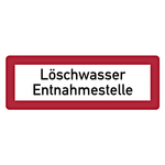 Feuerwehrzeichen Löschwasser Entnahmestelle DIN 4066 Aluminium geprägt 297 x 105 mm Einzelschild