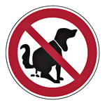 Verbotszeichen Kein Hundeklo Aluminium Verbundplatte 3 mm Ø 300 mm Einzelschild