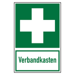 Rettungszeichen Erste Hilfe Verbandkasten Kombischild Folie langnachleuchtend 200 x 300 mm Einzeletikett