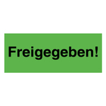 Qualitätsaufkleber Freigegeben, Grün, Haftpapier, 50 x 20 mm, Rechteckig, 500 Stück/Rolle