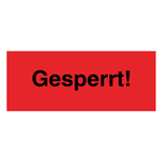 Qualitätsaufkleber Gesperrt, Rot, Haftpapier, 50 x 20 mm, Rechteckig, 500 Stück/Rolle