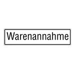 Hinweisschild "Warenannahme" Aluminiumschild