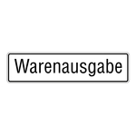 Hinweisschild "Warenausgabe" Aluminiumschild 800 x 200 mm