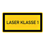 Hinweisschild "Laser Klasse 1", Folie, 105 x 52 mm, Einzeletikett