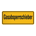 Hinweisschild "Gasabsperrschieber" Folie, 240 x 100 mm