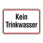Hinweisschild "Kein Trinkwasser" 240 x 100 mm, Aluminium geprägt