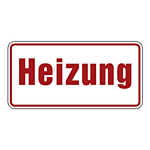 Hinweisschild "Heizung" Aluminium 200 x 100 mm