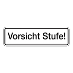 Türschild "Vorsicht Stufe!" Aluminiumschild